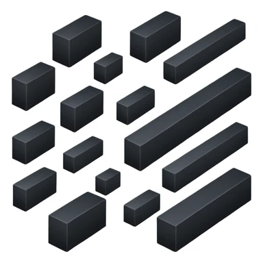 A long block of black boxes sticker