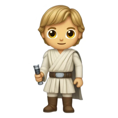 luke skywalker with light sabre sticker