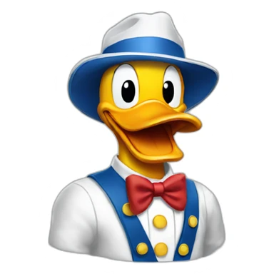 Donald Duck Halloween costume sticker