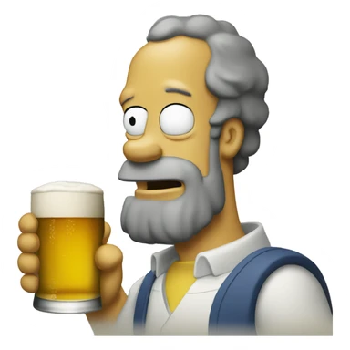 Homer qui boi une biere sticker