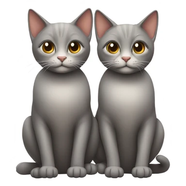 two cats together  sticker
