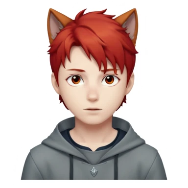 Wolf Anime Boy Red sticker