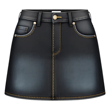 super realistic black denim mini skirt sticker