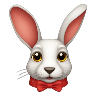 Conejo con ojos rojos sticker