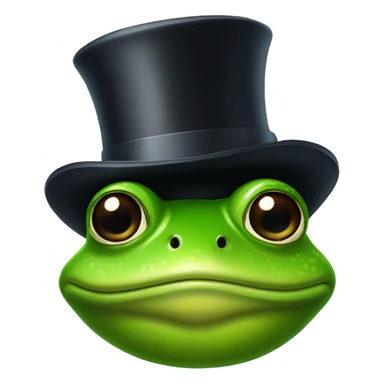 frog with a top hat sticker