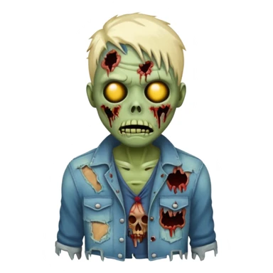 make a desinger i phone zombie emoji i phone  sticker