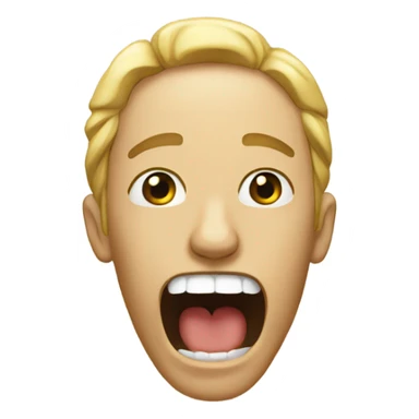 someone opening the mouth to speak sticker