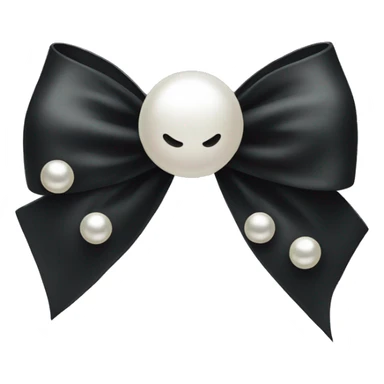 black bow with pearls sticker