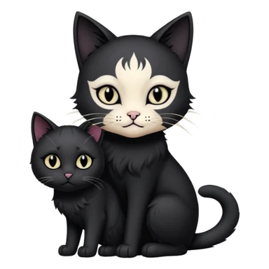 Goth cat get tattooed sticker
