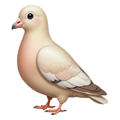 Make a pigeon but make it cream color sticker