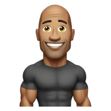 Dwayne johnson with protein sticker