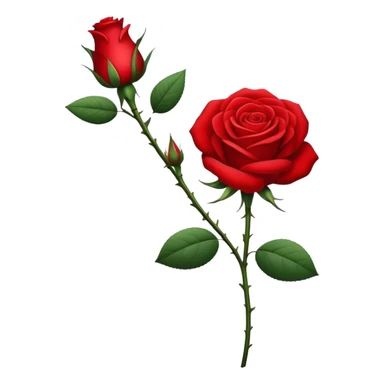 rose with stem sticker