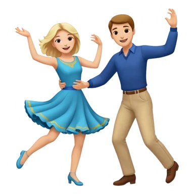 a couple is dancing sticker
