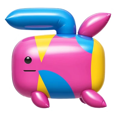  jeff koons style inflatable abstract SPAM sculpture landscape  sticker
