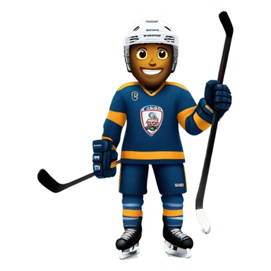 Hockey player with a padlock around their body sticker