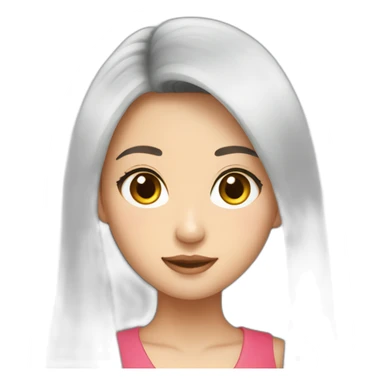 Thailand lady long hair sticker