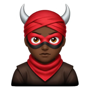 Emoji de bandido con diablito  sticker
