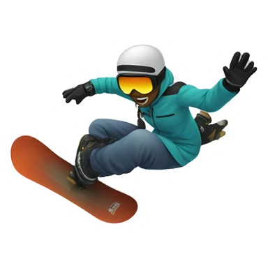 Snowboard Down hil sticker