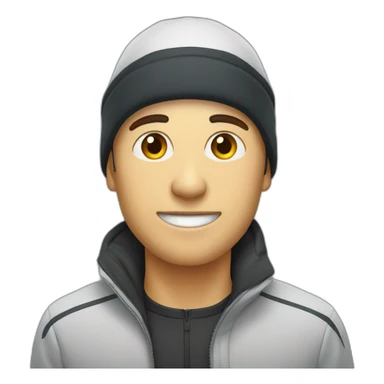 winter runners with hat sticker