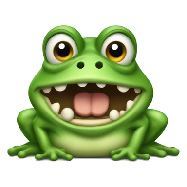 Angry frog sticker