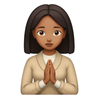 Black women praying sticker