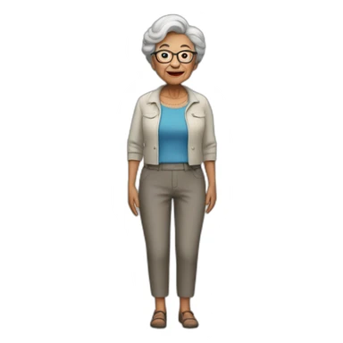 full grandmother in trousers sticker