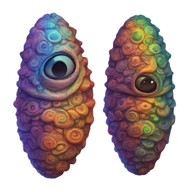 psychedelic pupa art sticker