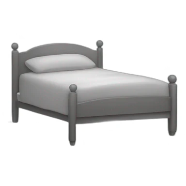 Chat gris clair qui dort sur un lit sticker