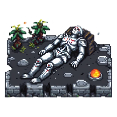 dead god lying in cosmic ruins sticker