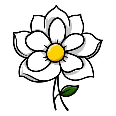 flower made of liquid sticker