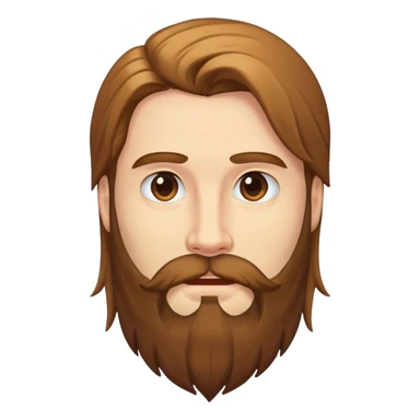 outdoor portrait of a man with long hair sticker