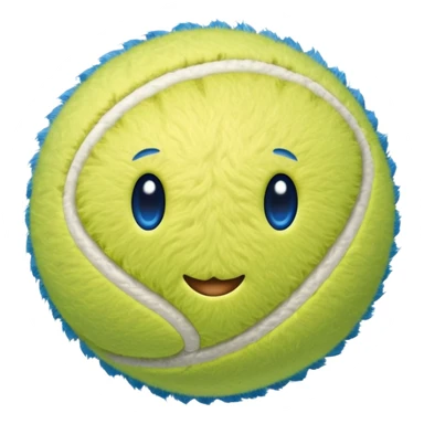 full blue tennis ball sticker