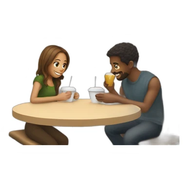 Meetup with someone over cafe sticker