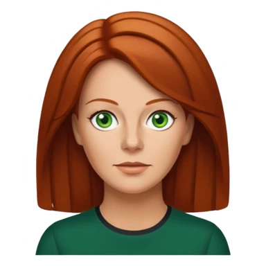 Anni-Frid Lyngstad with green eyes, reddish-brown hair sticker