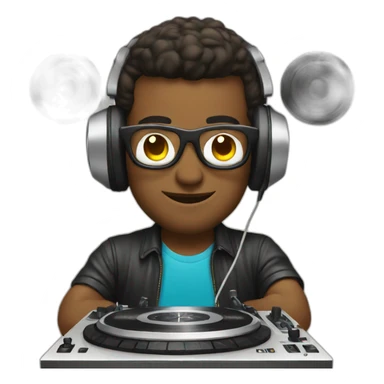 retro dj sticker