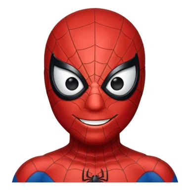 Crea emoji de Spider Man riendose sticker