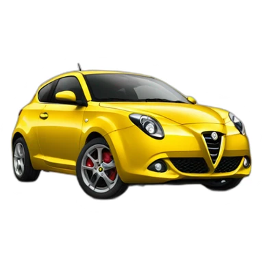Yellow Alfa Romeo mito fast sticker