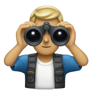 Watching binoculars  sticker