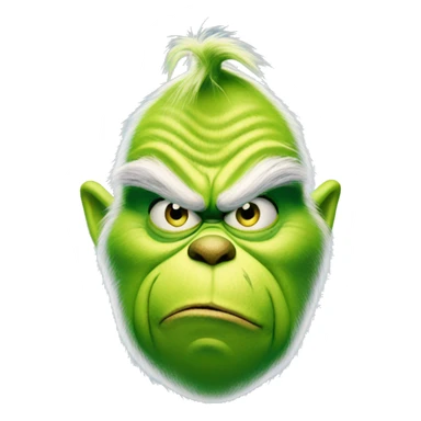 The Grinch frowning sticker