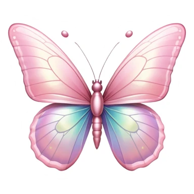 Light pink pearlescent butterfly sticker