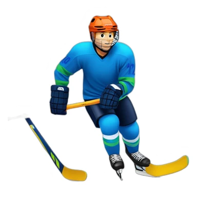 Rink hockey player sticker
