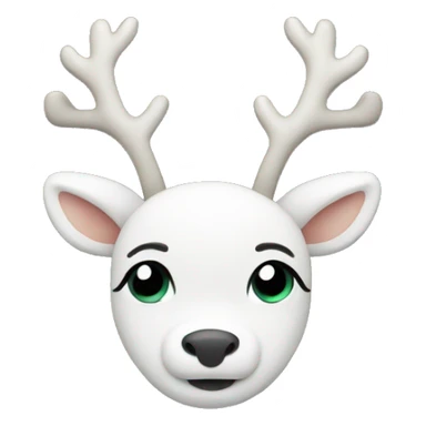 cute white reindeer sticker