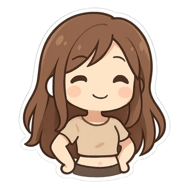 white-girl-with-long-brown-hair-wearing-crop-top sticker