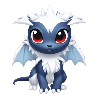 Cool Kawaii Baby Chibi Nargacuga-Absol-Pokémon Full Body Detailed High Quality sticker