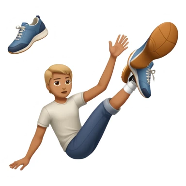 Imitate throwing a shoe sticker