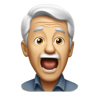 shouting grandfather sticker