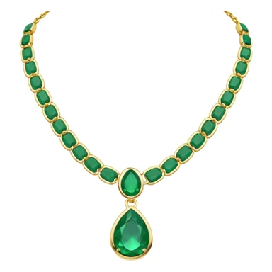 emerald necklace with clasp sticker