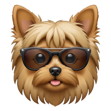 York terrier usando lentes de sol sticker