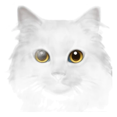 white ragdoll cat sticker