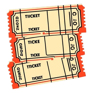 movie ticket sticker
